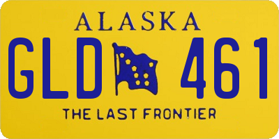 AK license plate GLD461