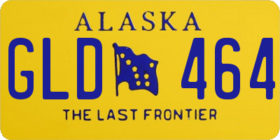 AK license plate GLD464
