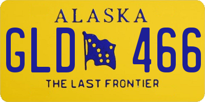 AK license plate GLD466