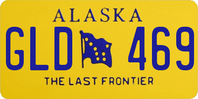 AK license plate GLD469