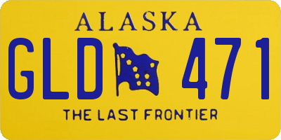 AK license plate GLD471