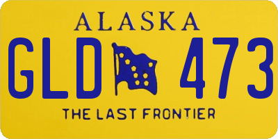 AK license plate GLD473