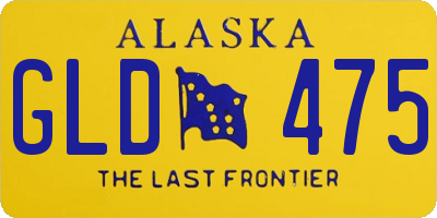 AK license plate GLD475