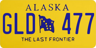 AK license plate GLD477