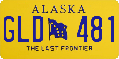 AK license plate GLD481