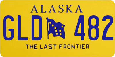 AK license plate GLD482