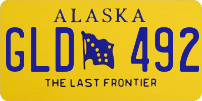 AK license plate GLD492