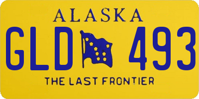 AK license plate GLD493
