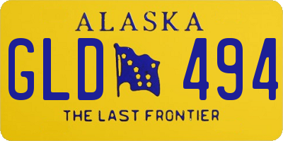 AK license plate GLD494