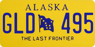 AK license plate GLD495