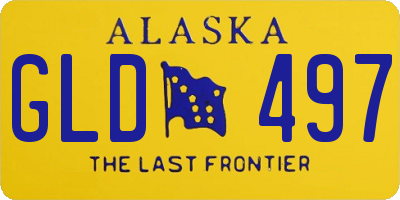 AK license plate GLD497