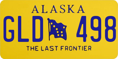 AK license plate GLD498