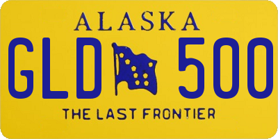 AK license plate GLD500