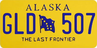 AK license plate GLD507