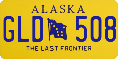 AK license plate GLD508