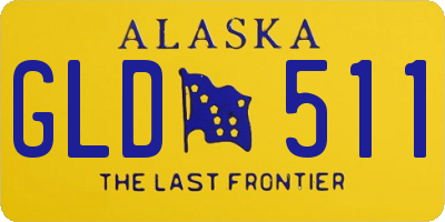 AK license plate GLD511