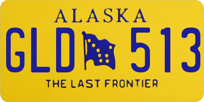 AK license plate GLD513