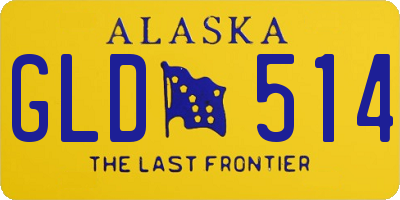 AK license plate GLD514