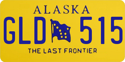 AK license plate GLD515