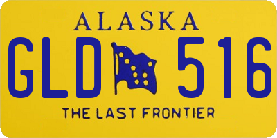 AK license plate GLD516