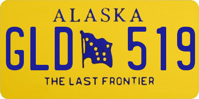 AK license plate GLD519