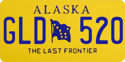 AK license plate GLD520