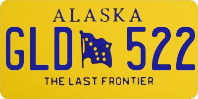 AK license plate GLD522