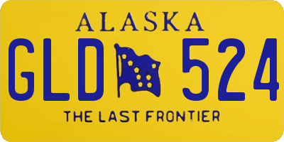 AK license plate GLD524