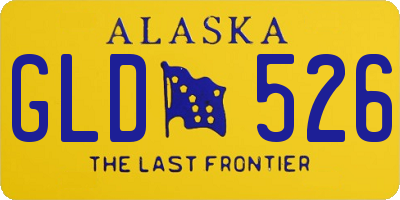 AK license plate GLD526