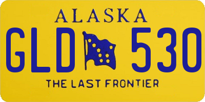 AK license plate GLD530