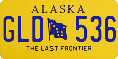 AK license plate GLD536