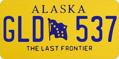 AK license plate GLD537
