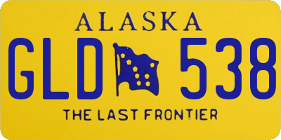 AK license plate GLD538