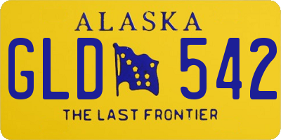 AK license plate GLD542