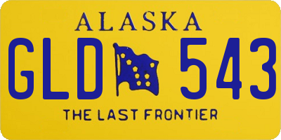 AK license plate GLD543