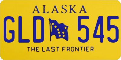 AK license plate GLD545