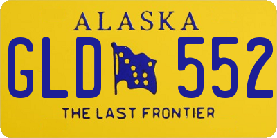 AK license plate GLD552
