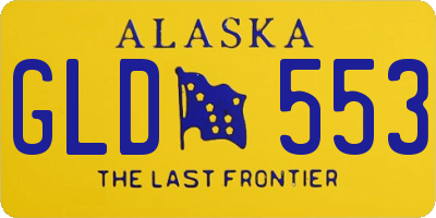 AK license plate GLD553