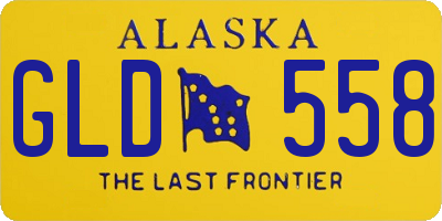 AK license plate GLD558