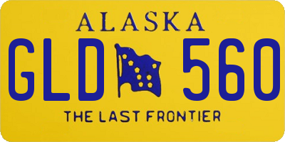 AK license plate GLD560
