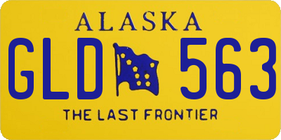 AK license plate GLD563