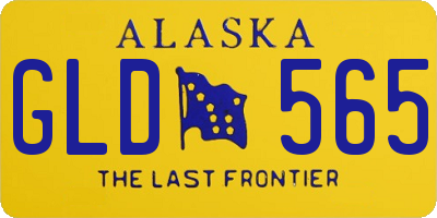 AK license plate GLD565