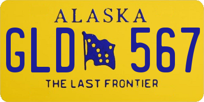 AK license plate GLD567