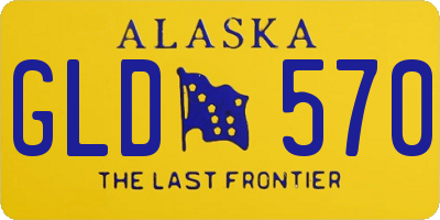 AK license plate GLD570