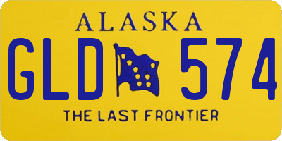 AK license plate GLD574