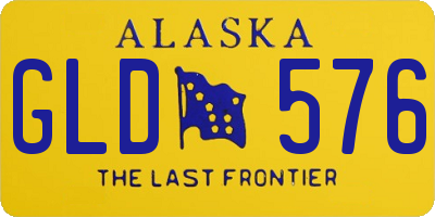 AK license plate GLD576