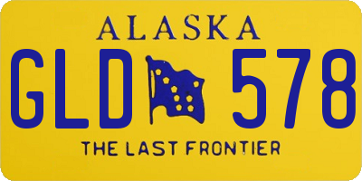 AK license plate GLD578