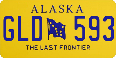 AK license plate GLD593