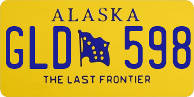 AK license plate GLD598