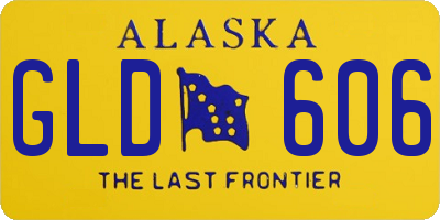 AK license plate GLD606
